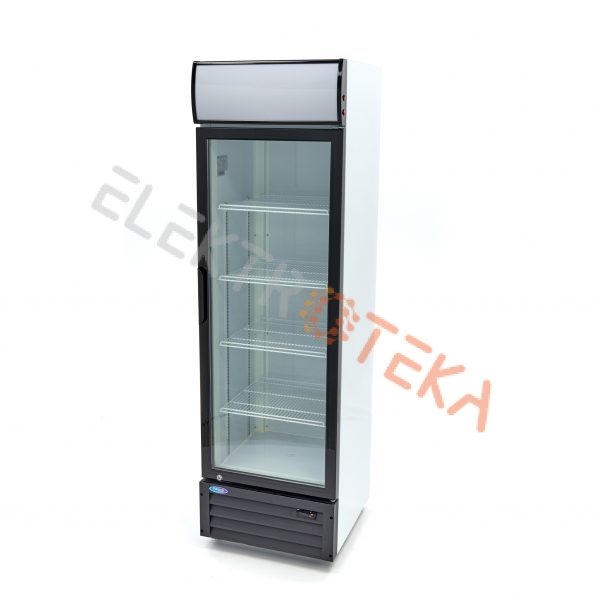 Baro vitrininis šaldytuvas baltas talpa 360l 230V 50Hz 1fazė 205W