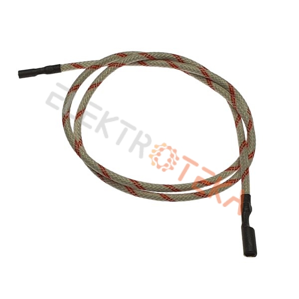 Pjezo elektrodo kabelis kontaktai elektrodui ø 4mm skėlikliui ø 2,4mm ilgis 600 mm darbinė temperatūra 200°C