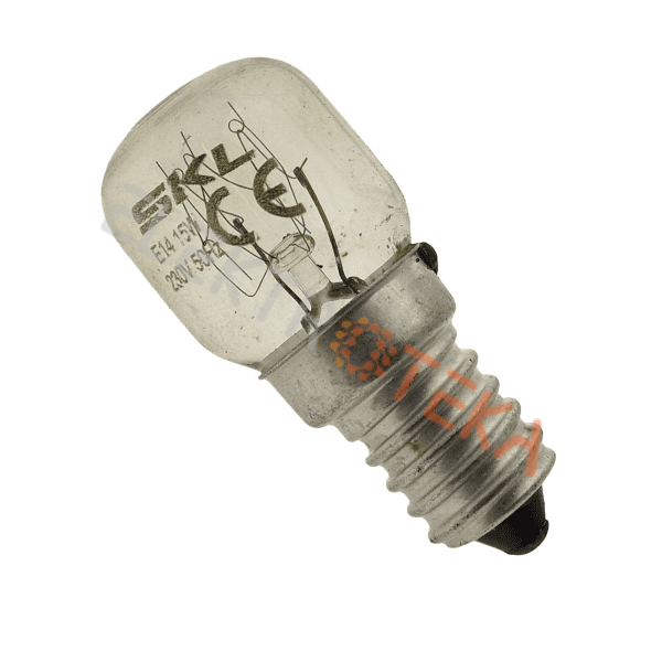 Lemputė lizdo tipas E14 230V 15W temp. 300°C ilgis 49mm